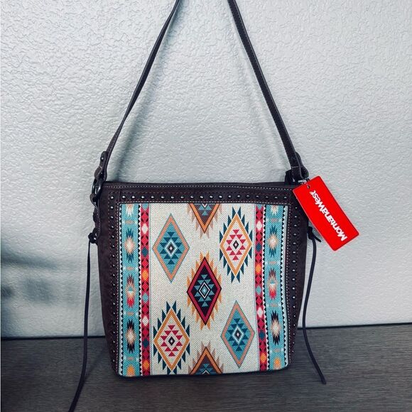 Montana West Aztec Tribal Southwest Rustic Shoulder Bag Purse - Picture 3 of 8